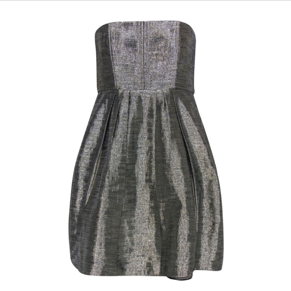 Alice + Olivia Shiny Strapless Gown